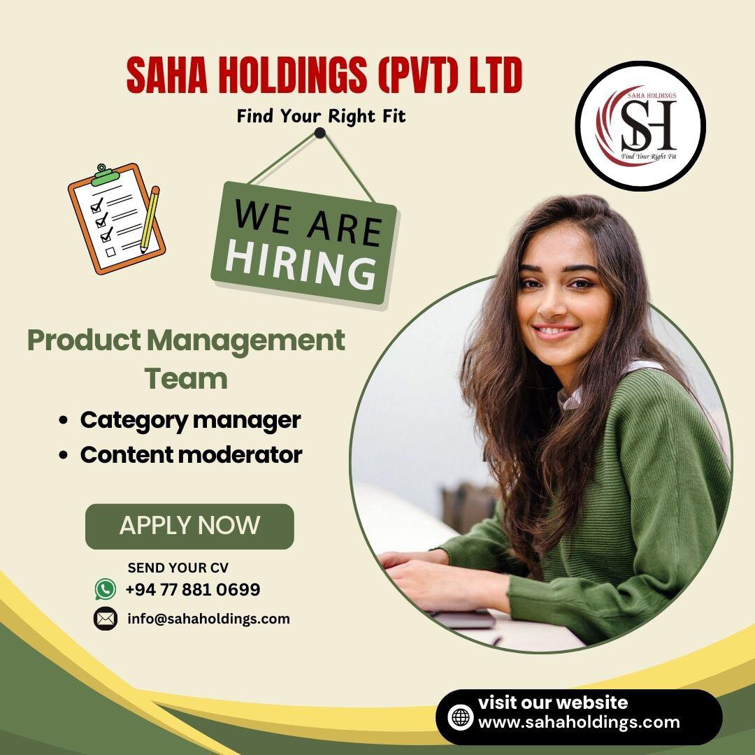 💥 SAHA HOLDINGS (PVT) LTD 💥 NOW HIRING!